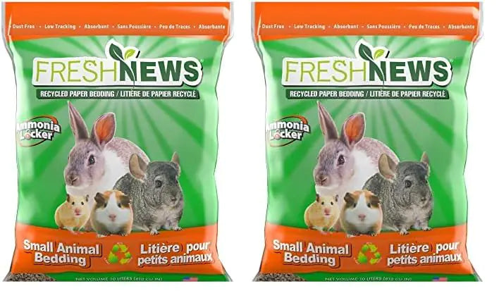 Fresh News Recycled Paper Bedding Small Animal Bedding 10 Liters (Pack of 2)