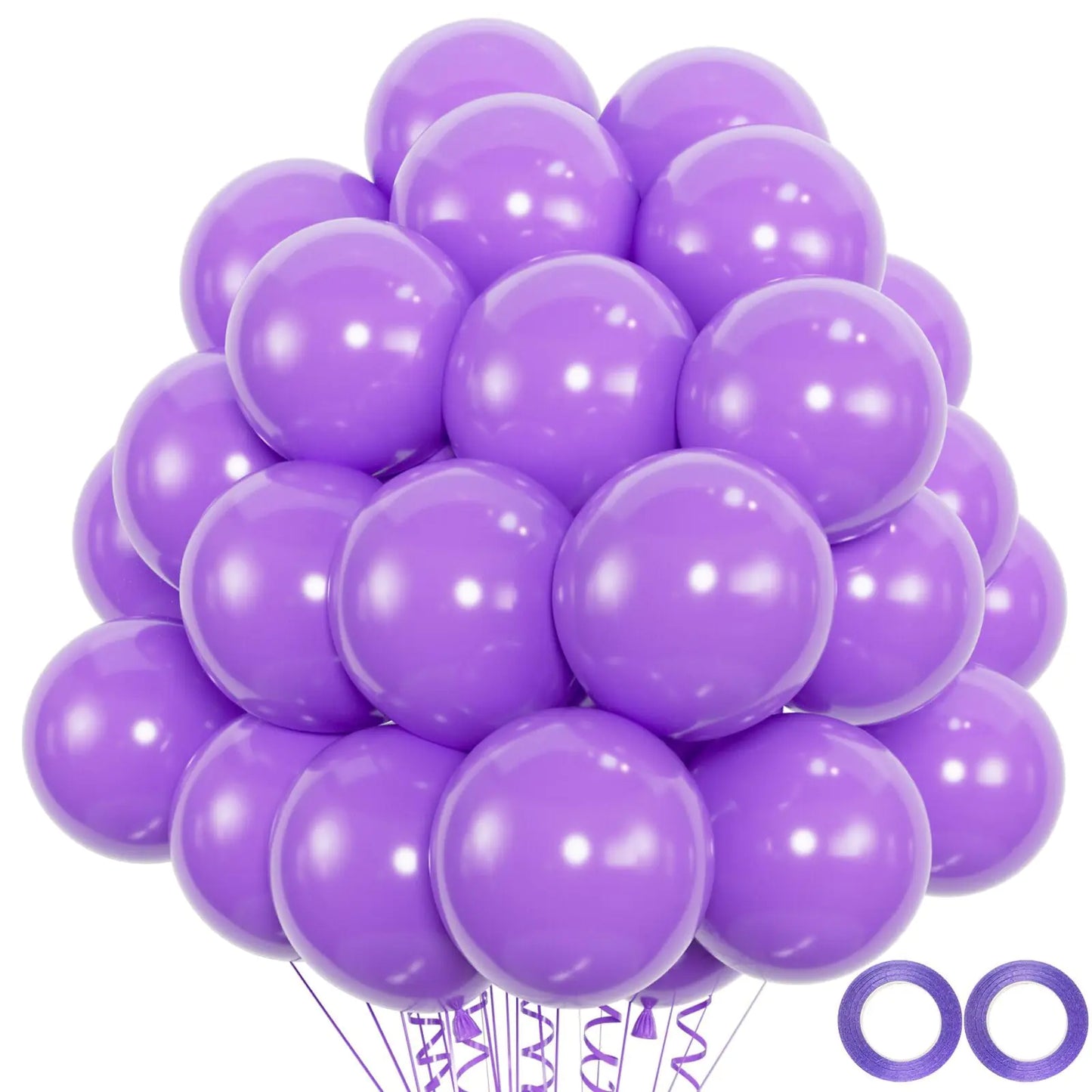 100pcs Light Purple Balloons 12 inch Purple Latex Party Balloons Helium Quality for Gender Reveal Birthday Party Baby ShowerWedding Halloween Party Decoration (with Purple Ribbon)…