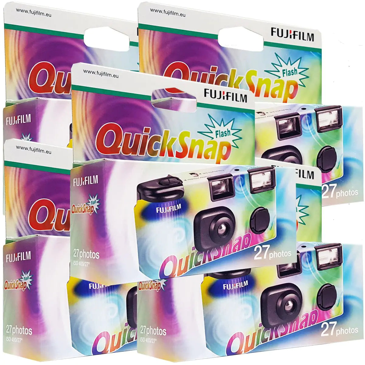 5 x Fujifilm Quicksnap Flash Disposable Cameras 27 Images with Flash