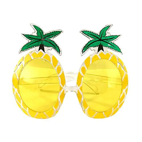 Crazy Night Fiesta Tropical Pineapple Sunglasses Tropical Hawaiian Luau Party Summer Party Beach Party Novelty Sunglasses (yellow)