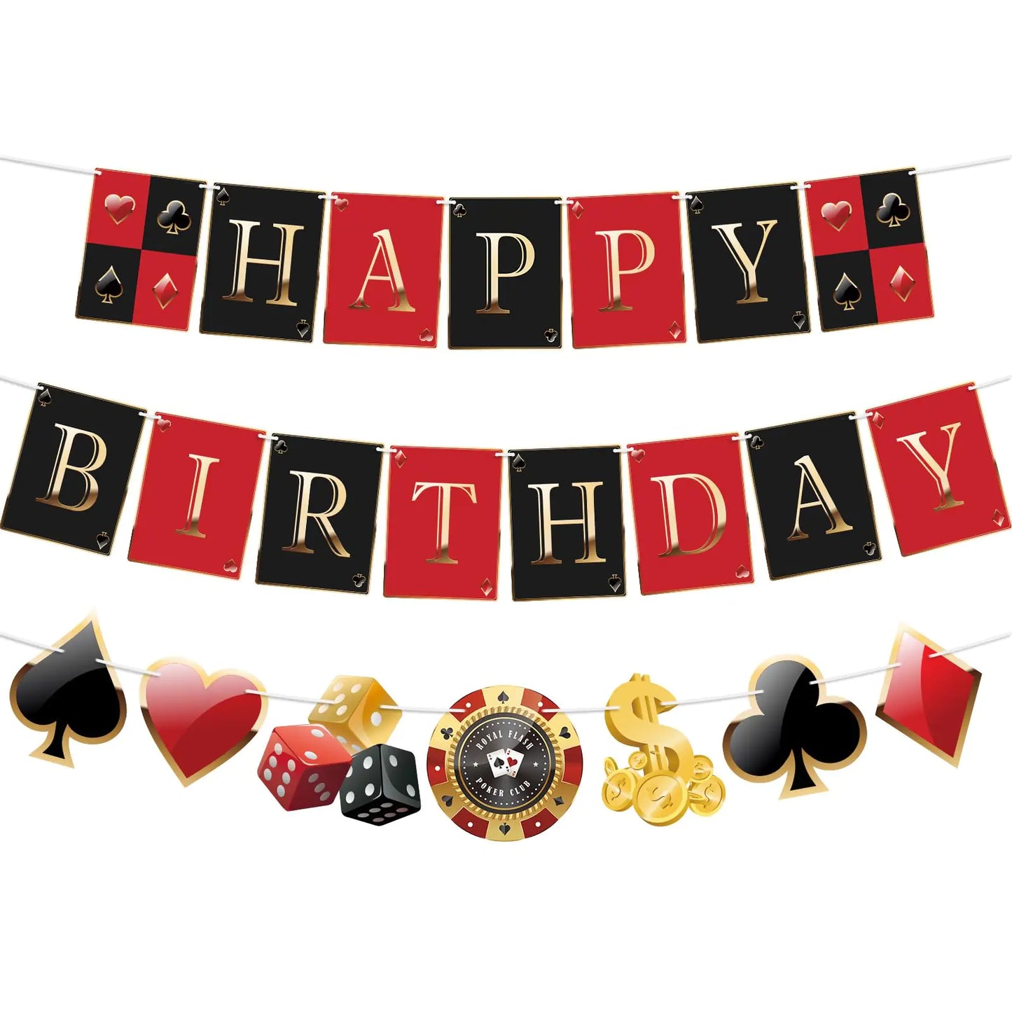 Casino Theme Party Decorations Casino Birthday Party Banner Poker Party Decorations Las Vegas Party Decorations for Casino Night Poker Birthday Party Supplies
