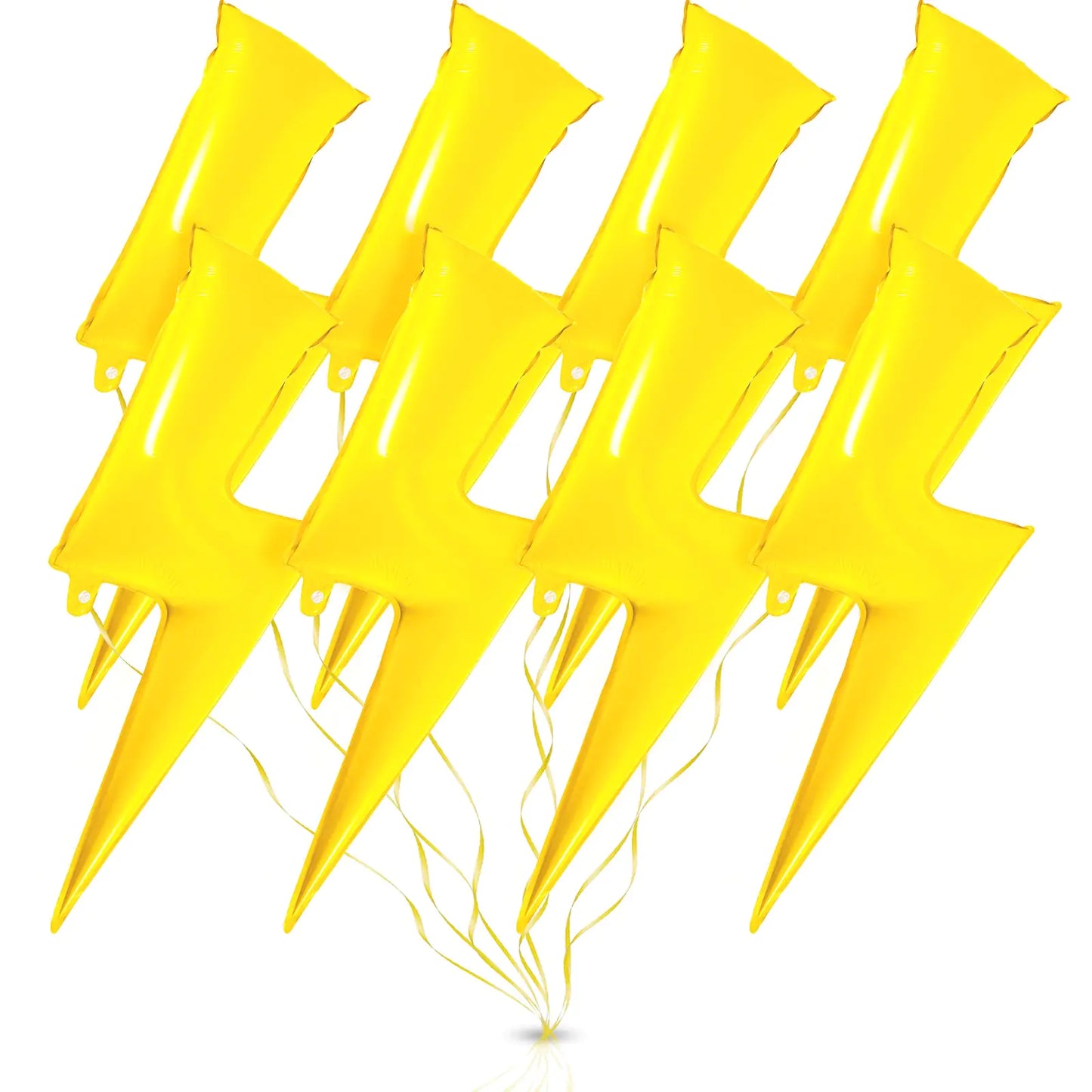 8 Pieces 36 Inch Yellow Lightning Bolt Balloons Large Flash Foil Party Balloons Foil Balloons for Birthday Party Wedding Baby Shower Decorations