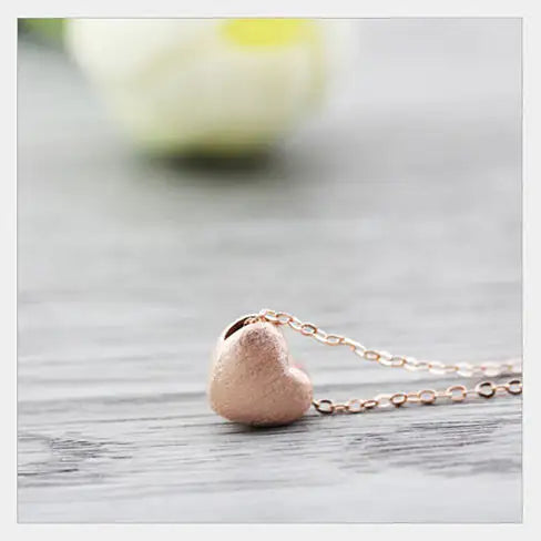 Weathered Heart Pendant & Necklace by Evabella Collections