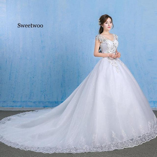 Dreamy Lace One-Shoulder Plus Size Wedding Dress