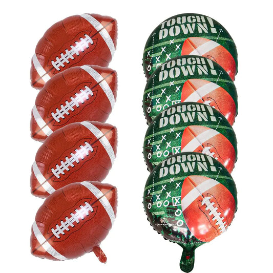 21 Inch Football Balloons Sports Rugby Balloons for Super Bowl Party Sports Party Birthday Party Decorations - 8 Pcs