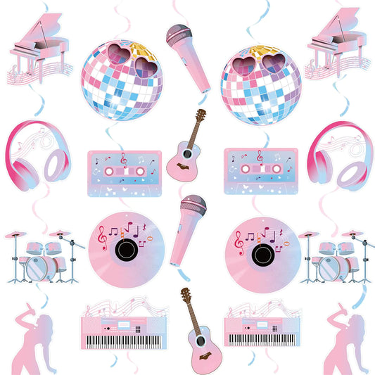 Music Star Birthday Swirl Decorations