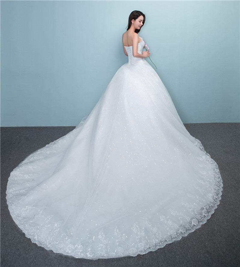 2020 New Wedding Dress with Train for Brides (Plus Size)