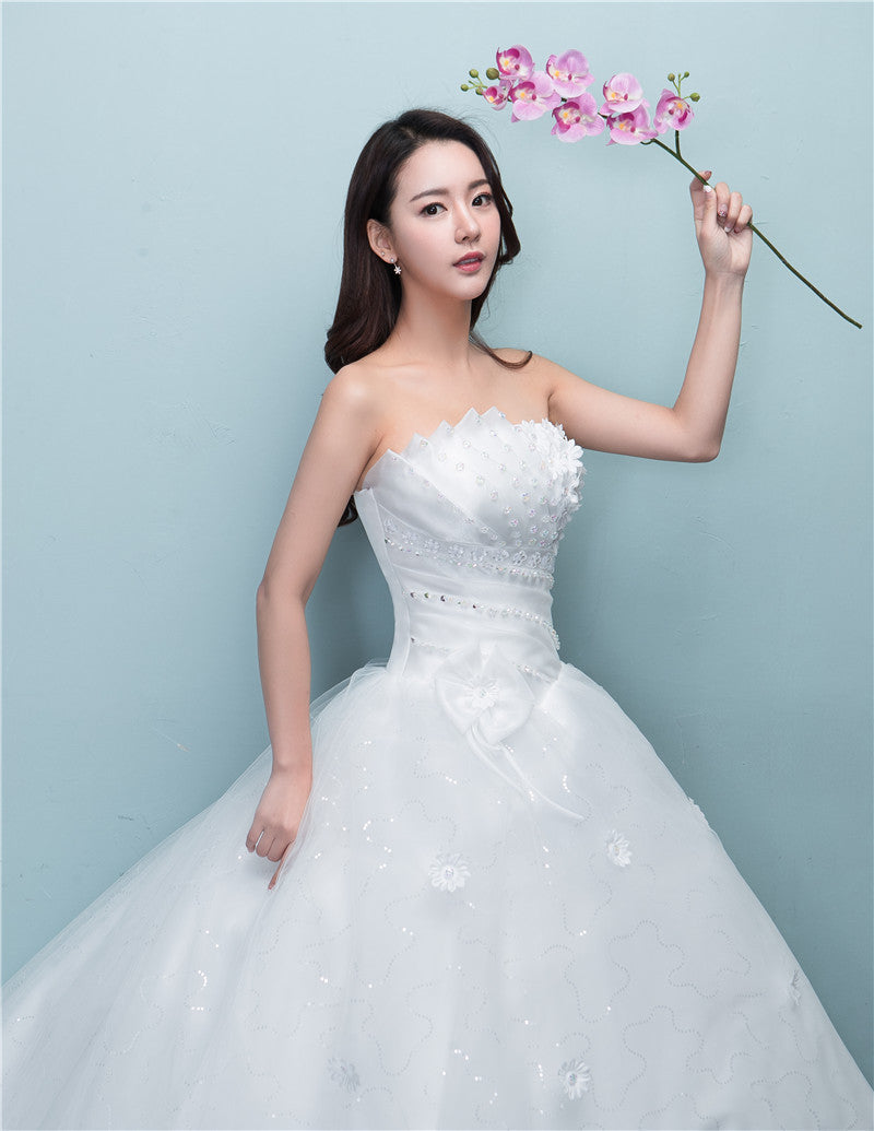 2020 New Wedding Dress with Train for Brides (Plus Size)