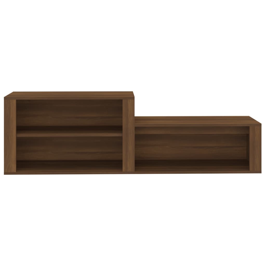 NNEVL Shoe Cabinet Brown Oak 150x35x45 cm Engineered Wood