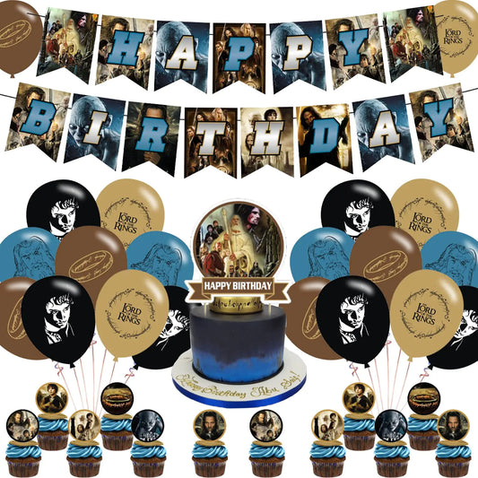 The Rings Party Supplies Party Decorations Includes Banner Cake Toppers Balloon for Party Decorations