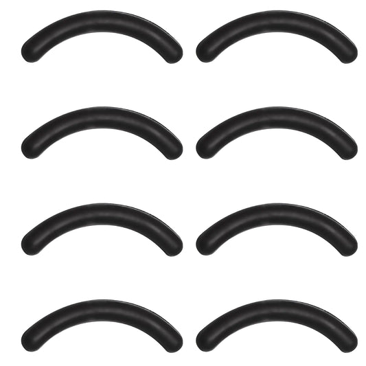 8pcs Eyelash Curler Refill Pads Curler Refills Silicone Rubber Lash Curler Replacement Refills Pads for Universal Eye Lash Curler Black