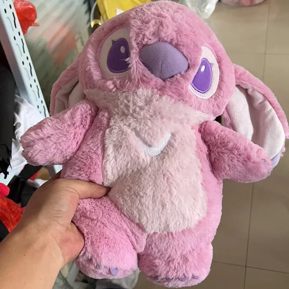 Valentines Stitch Angel Plush Hand Warmer Bottle