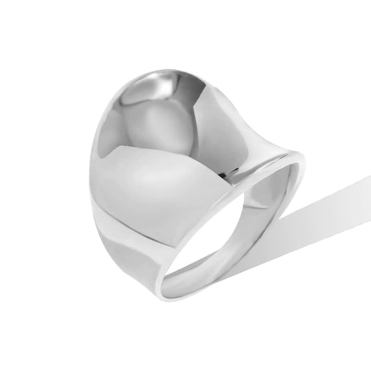 VRNGI Chunky Silver Rings for Women Non Tarnish Size 8 Silver Statement Rings Thumb Rings Bold Thick Rings Silver Chunky Rings Fashion Wide Band Rings Silver Chunky Jewelry