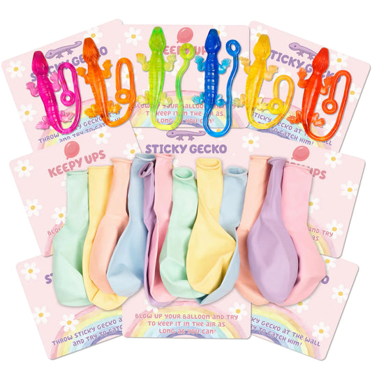 Cbloxtor 36 Pcs Party Favors Sticky Gecko Up Macaron Balloon Party Favors for Blue Paw Dog Bingo Birthday Party Favors Decorations for Girls Family Party Games