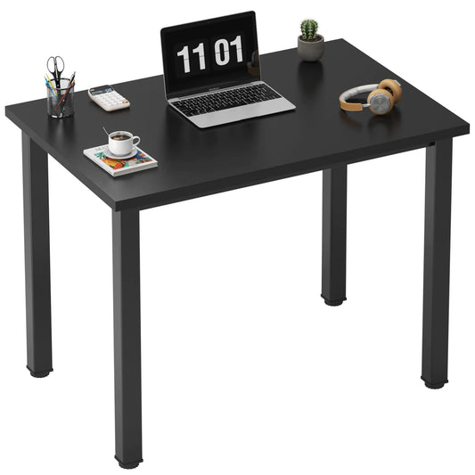 Need Small Desk 31.5 inch Sturdy Writing Desk for Small Spaces Small Computer Desk Teens Desk Study Table Laptop Desk Home Ofice Desk Black Metal Frame Black