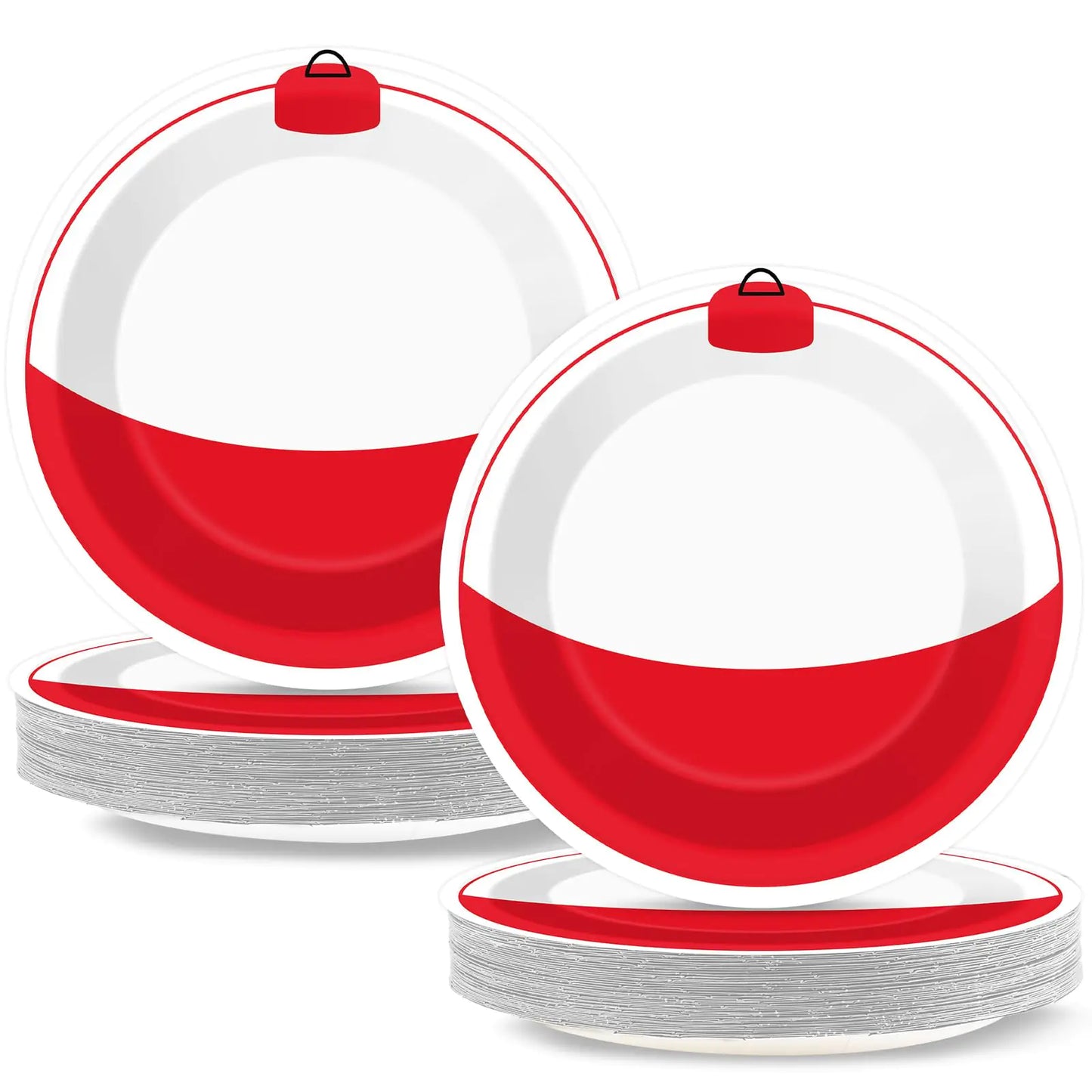 50 PCS Gone Fishing Party Plates for Fishing Themed Party Decoration 7 Inches Fishing Birthday Party Plates Gone Fishing Disposable Dessert Plates for Fishing Tournament Birthday Party Supplies