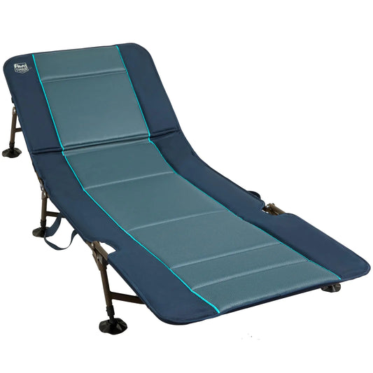 TIMBER RIDGE Camping Cot Camping Cots for Adults with Comfortable Camping Mattress Portable Folding Bed Sleeping Cot Heavy Duty Tent Cot for Travel Camping Bed Supports 600 LBS Dark Blue