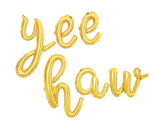 Birthday Party Balloons Yee Haw Balloons Gold Yee Haw Banner for Western Cowboy Birthday Decorations
