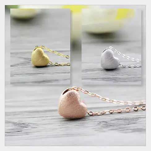 Weathered Heart Pendant & Necklace by Evabella Collections