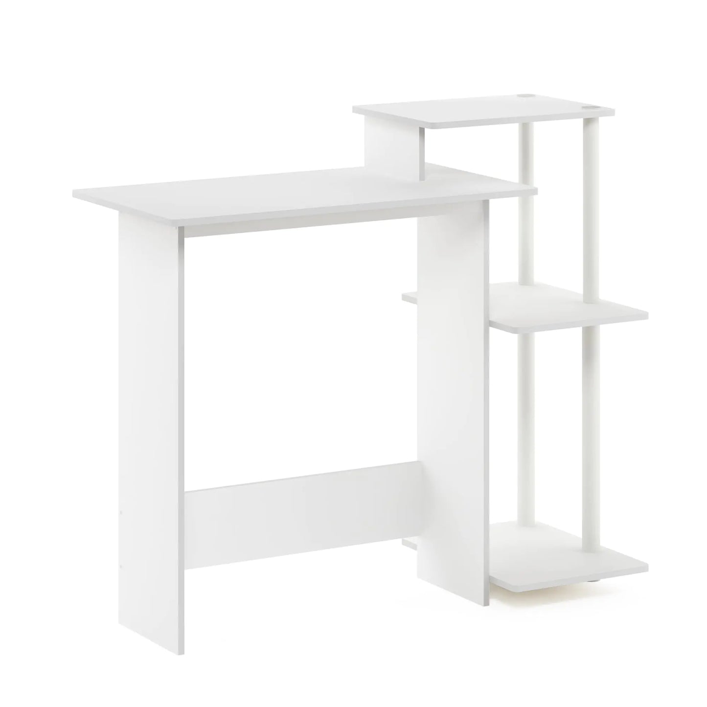Furinno Efficient Home Laptop Notebook Computer Desk White/White