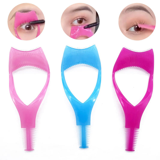 Mascara Shield Lash Buddy Applicator Tool NINGLASH 3 Pcs Lash Applicator Makeup Cosmetic Mascara Guard Eyelash Tool 3 in 1 Eyelash Tool Upper Lower Eye Lash Mascara Separator Tool Eyelash Comb
