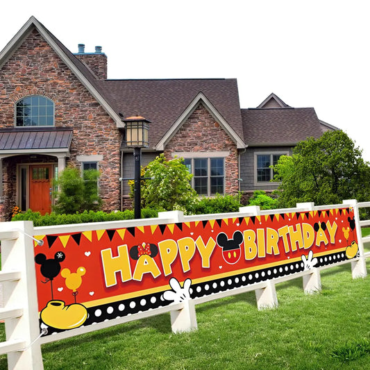 Mickey Party Banner Mickey Theme Party Decoration Banner Mickey Birthday Party Supplies