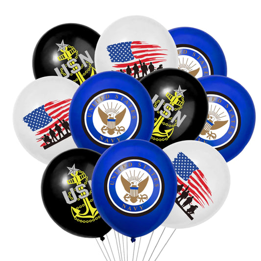 US Navy Balloon Pack of 30 Party Balloons for Navy Going Away Party Decorations Welcome Ceremony Retirement Party Navy Bootcamp Party Decorations