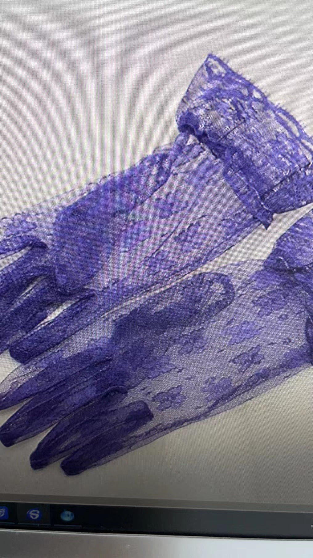 Korean Style Bride Wedding Dress with Lace Gloves