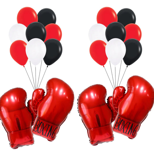 Boxing gloves balloons boxing party decorations balloons wrestling birthday party supplies balloon for youth boxing party decor/fight night party balloons