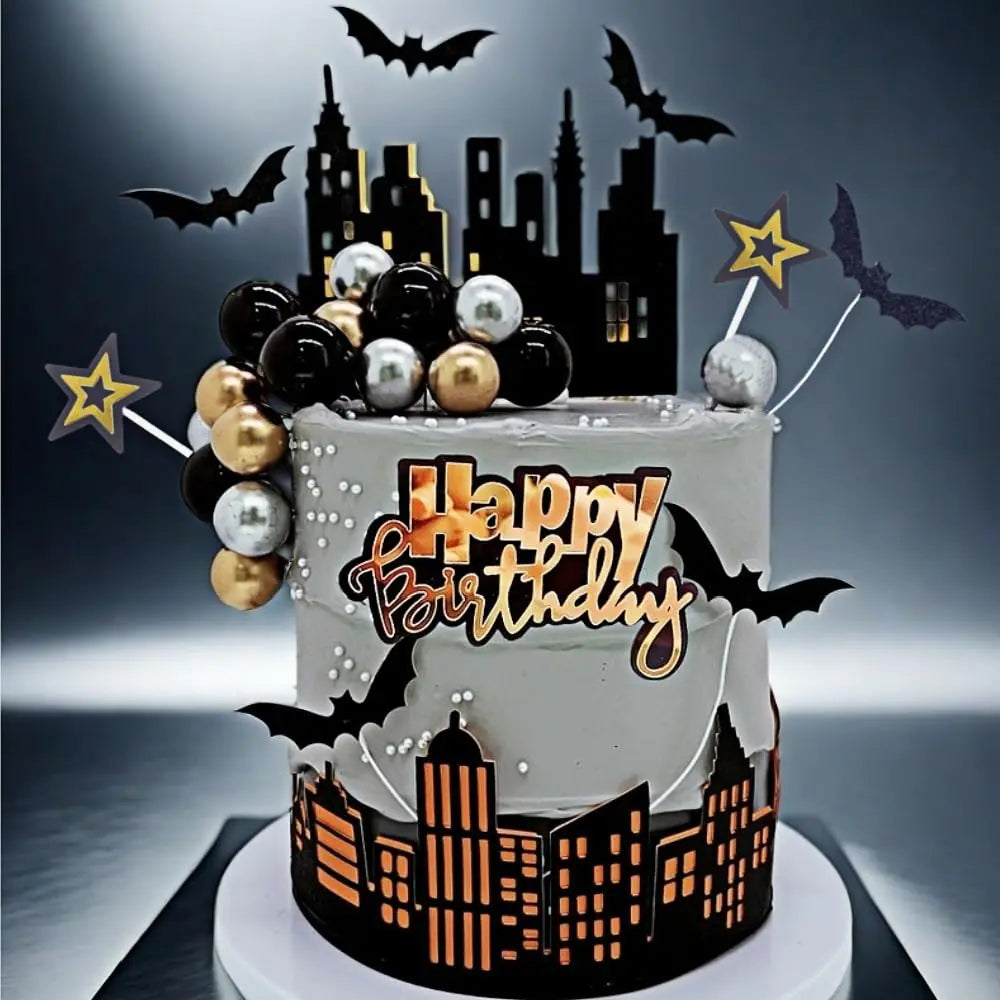 Bat Cupcake Toppers Bat Theme Birthday Party Bat Birthday Party Decoration