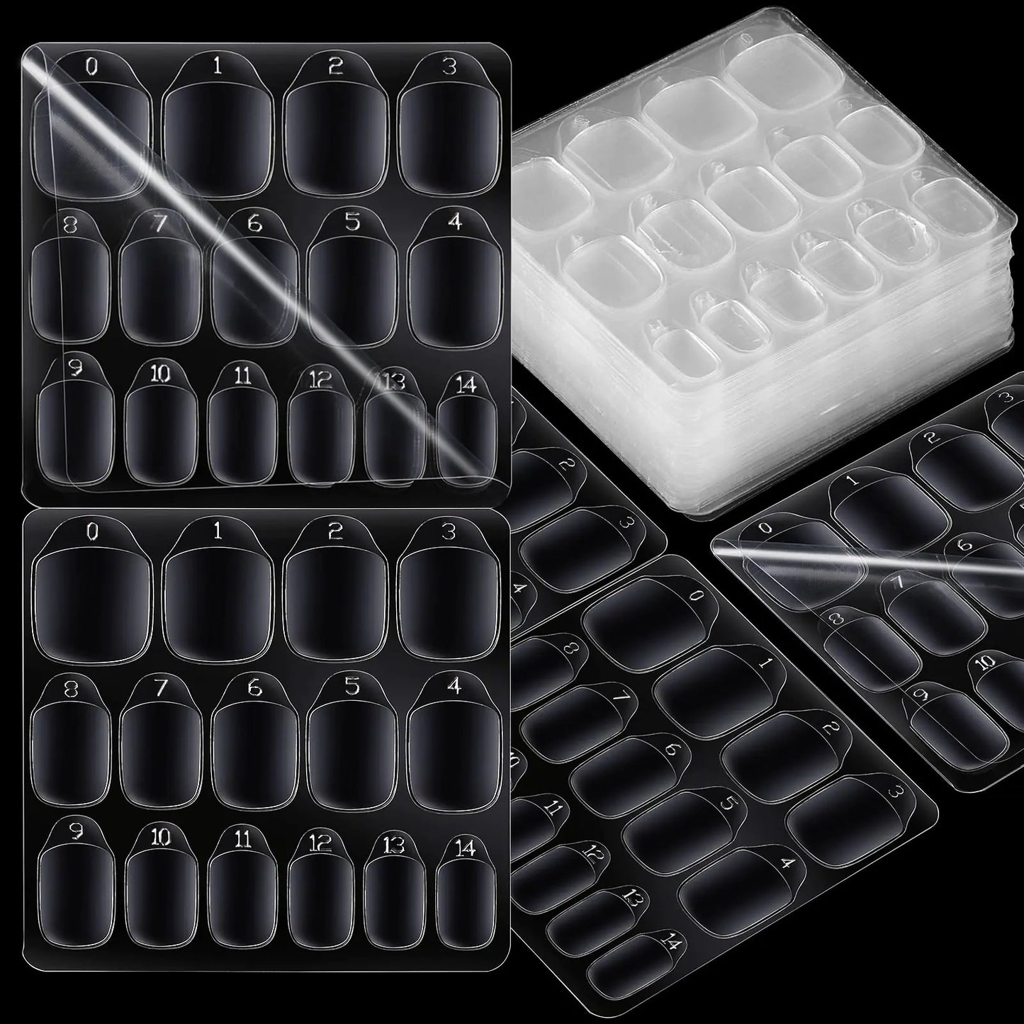 Teenitor 600pcs Press on Nail Adhesive Tabs 15 Sizes of Nail Stickers for Press on Press on Nails Stickers Press on Nail Sticky Tabs for Nails Nail Glue Stickers Nail Glue Tabs 40 Sheets
