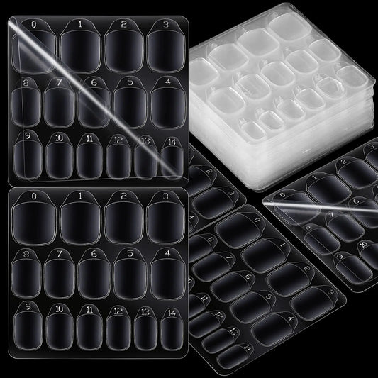 Teenitor 600pcs Press on Nail Adhesive Tabs 15 Sizes of Nail Stickers for Press on Press on Nails Stickers Press on Nail Sticky Tabs for Nails Nail Glue Stickers Nail Glue Tabs 40 Sheets