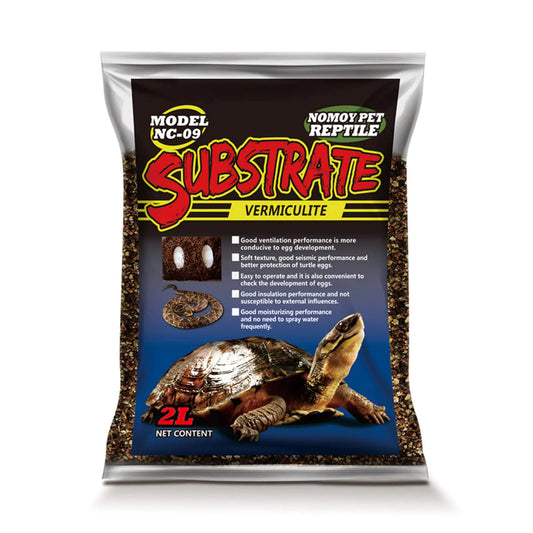Hamiledyi Reptile Substrate Vermiculite Bedding Snake Hibernant moisturizing Soil Terrarium Bedding for Snake Tortoise Lizard Hatching Eggs(2.1Quart/2L)
