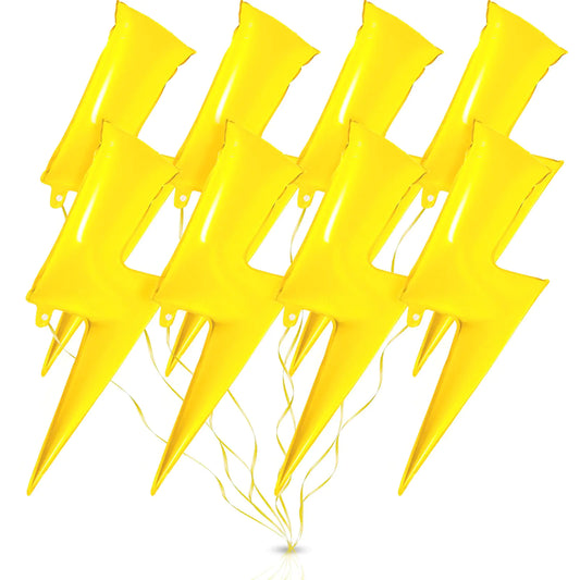 8 Pieces 36 Inch Yellow Lightning Bolt Balloons Large Flash Foil Party Balloons Foil Balloons for Birthday Party Wedding Baby Shower Decorations