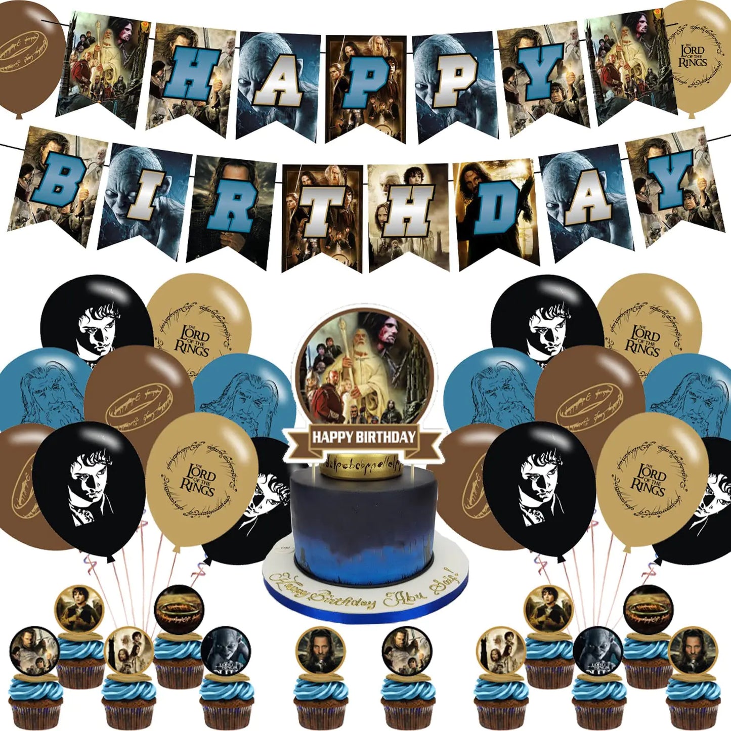 The Rings Party Supplies Party Decorations Includes Banner Cake Toppers Balloon for Party Decorations