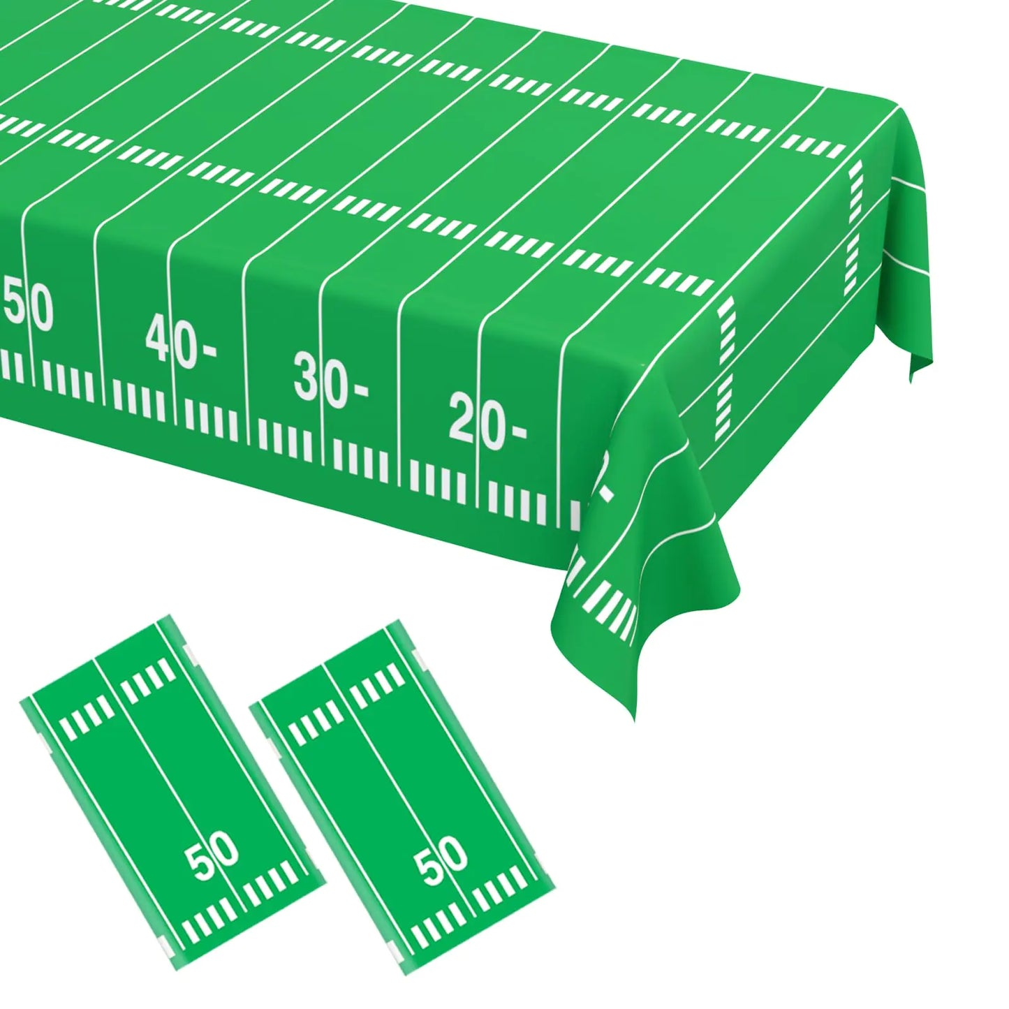 WNINK Football Tablecloth Party Decorations 2 Pack Plastic Football Table Cover for  Birthday Party Football Themed Party Sports Party Games Decorations 54 X 108 Inch