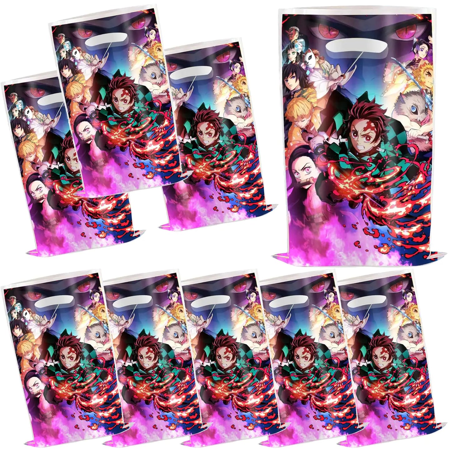deenor 30Pcs Demon Party Gift Bags Demon Gooddie Bags Party Supplies Birthday Decoration Gift Bags Demon Birthday Party Decorations