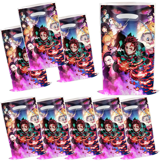 deenor 30Pcs Demon Party Gift Bags Demon Gooddie Bags Party Supplies Birthday Decoration Gift Bags Demon Birthday Party Decorations